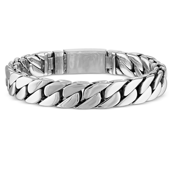 Esquire Curb Link Chain Bracelet in lon-Plated Stainless Steel, - Picture 1 of 2